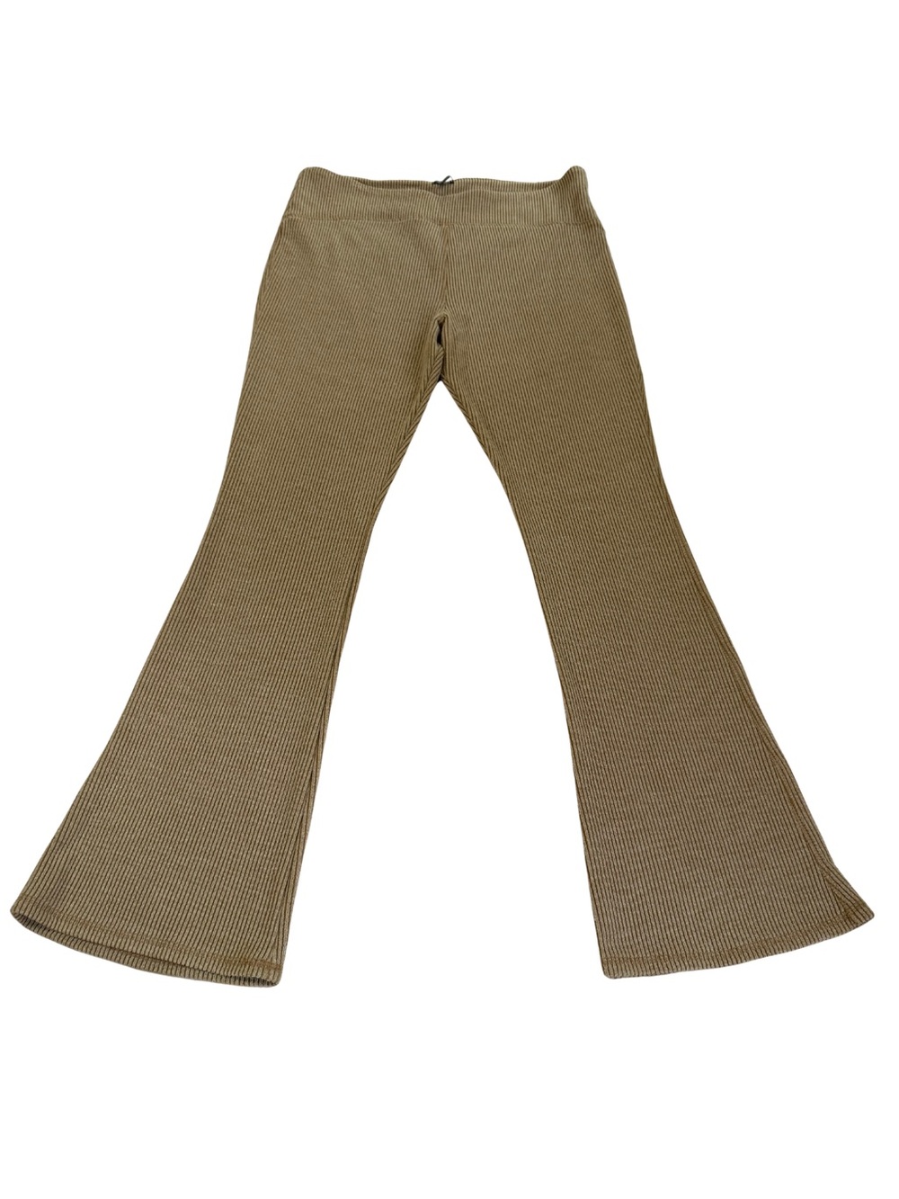 Women’s Ribbed Flare Bottoms in Tan
